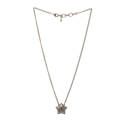 Chanel Metal Resin Star CC Necklace Silver Gold 3 of 5