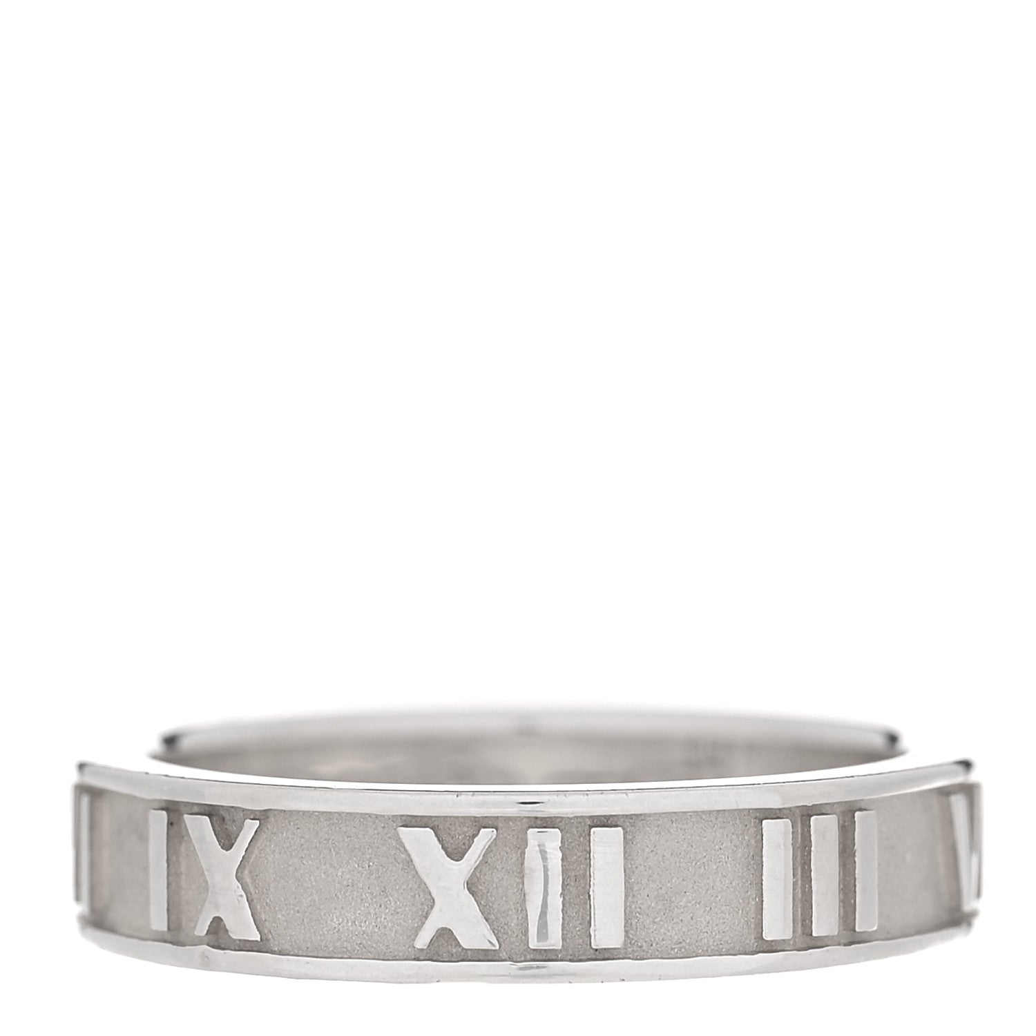 Tiffany Sterling Silver Narrow Atlas Ring 49 4.75 1 of 6
