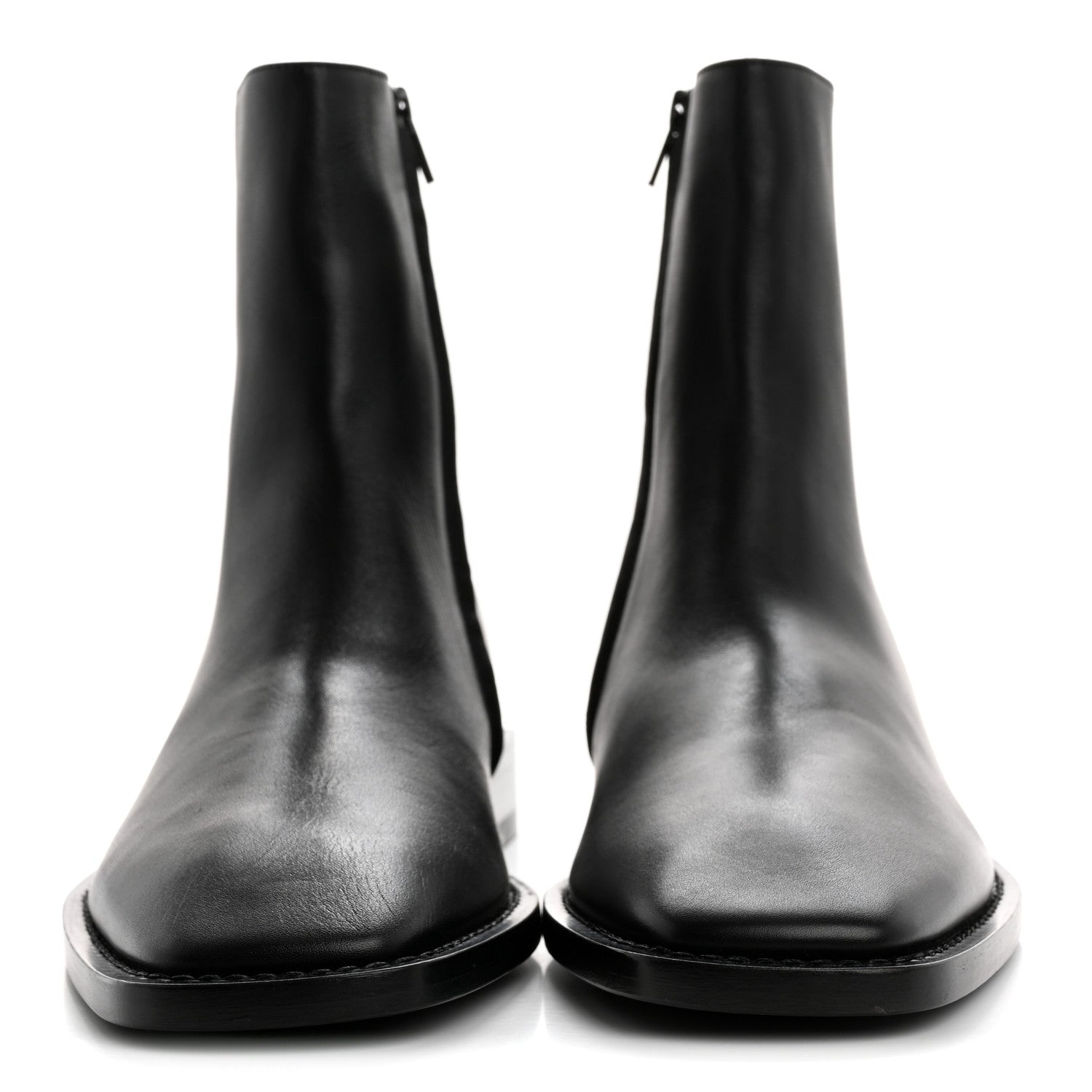 Balenciaga Calfskin Soft Rim Ankle Booties 40 Black 3 of 10