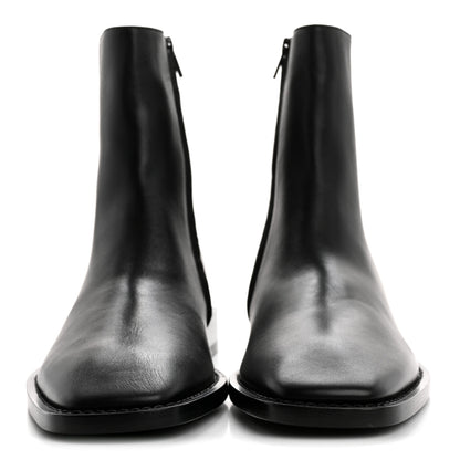 Balenciaga Calfskin Soft Rim Ankle Booties 40 Black 3 of 10
