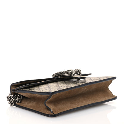 Gucci GG Supreme Monogram Suede Crystal Small Dionysus Shoulder Bag Beige Ebony Taupe 8 of 13