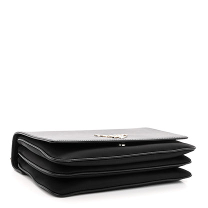 Prada Saffiano Tessuto Nylon Chain Shoulder Bag Black 4 of 11