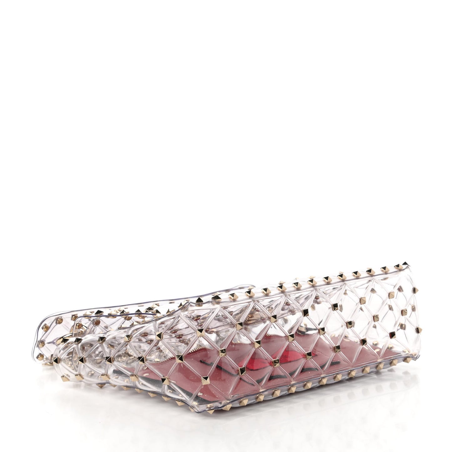 PVC Medium Rockstud Spike Shoulder Bag