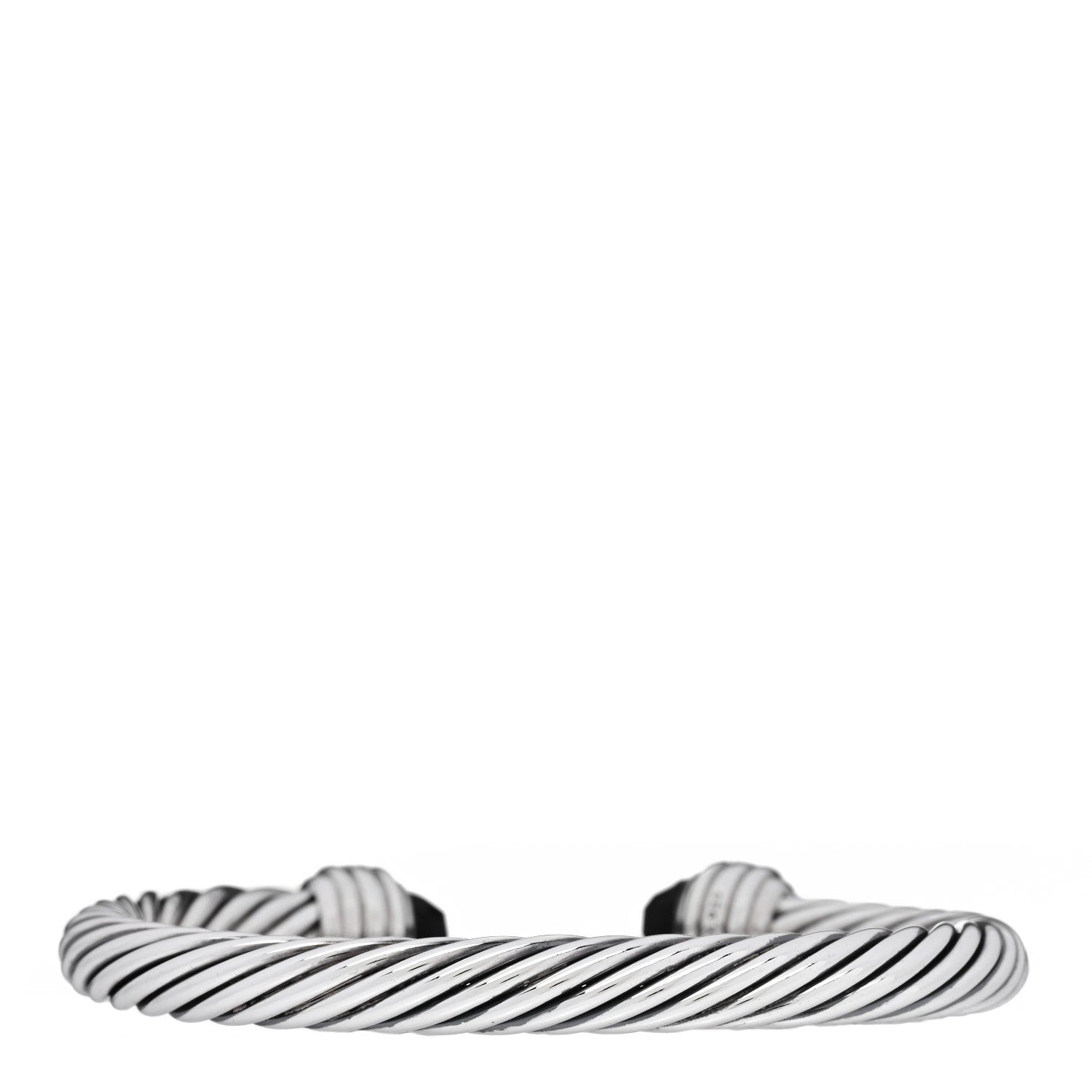David Yurman Sterling Silver Diamond Black Onyx 7mm Cable Classics Bracelet 2 of 4