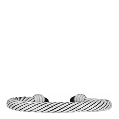 David Yurman Sterling Silver Diamond Black Onyx 7mm Cable Classics Bracelet 2 of 4