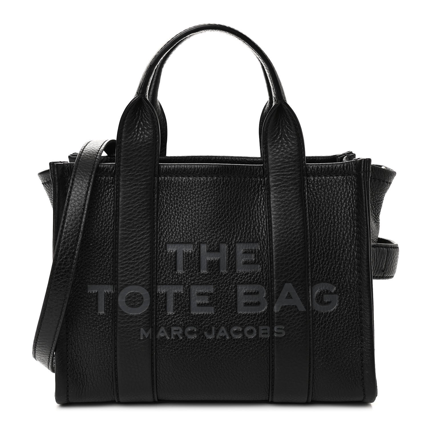 Marc Jacobs Grained Calfskin Small The Tote Bag Black 1 of 11