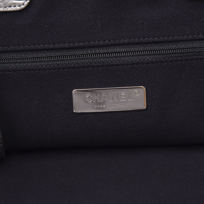 Chanel Calfskin Crocodile Embossed Large Cocodile Shopping Tote Silver 6 of 9