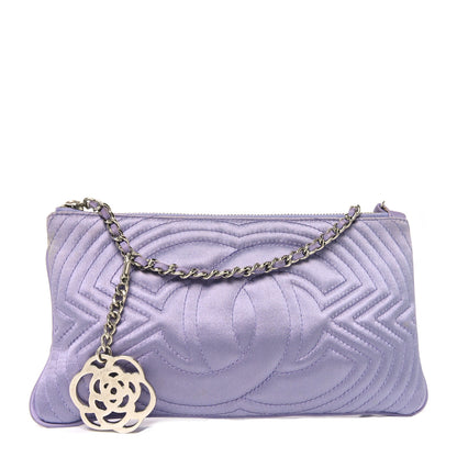 Chanel Satin Camellia Evening Bag Light Purple 1 of 10
