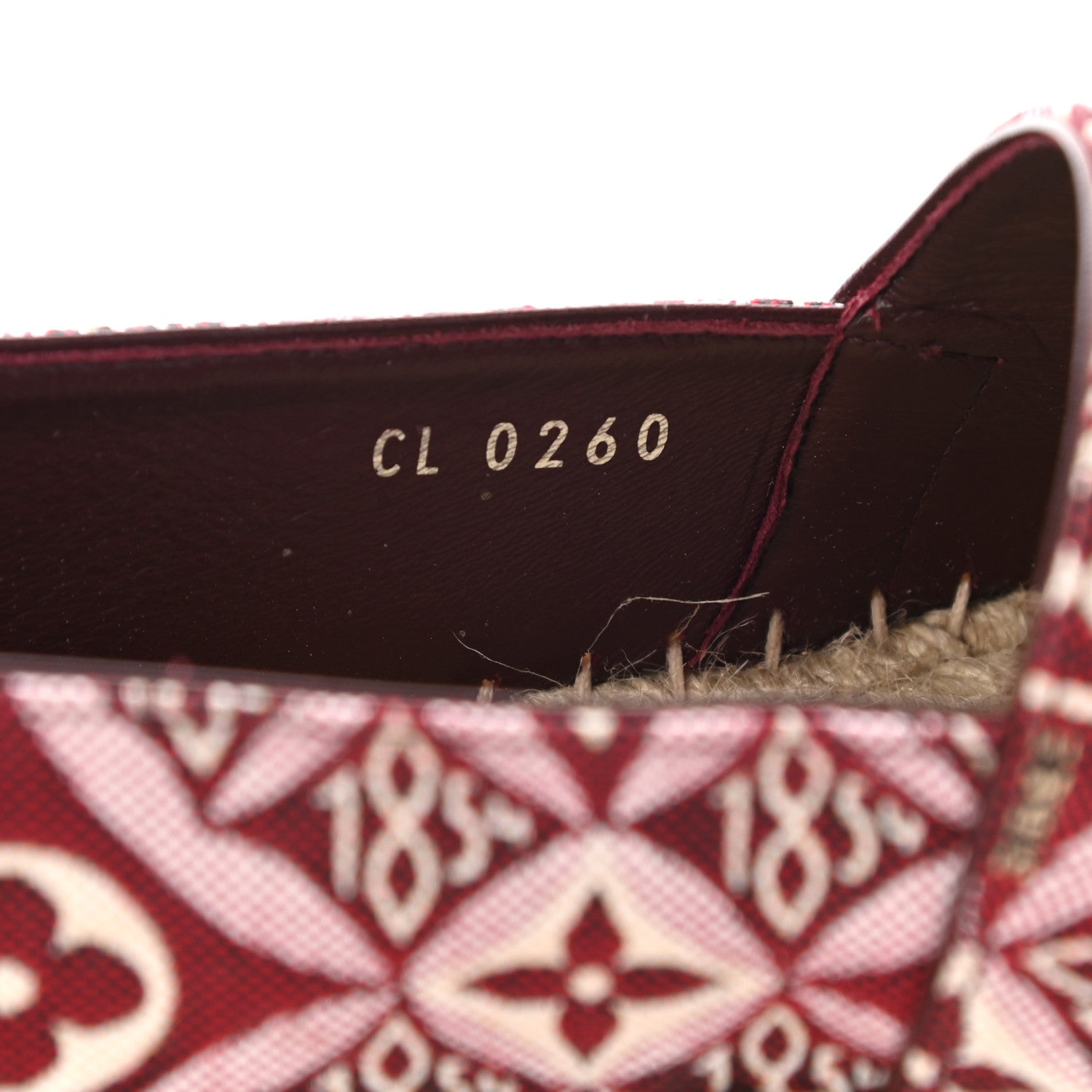 Louis Vuitton Jacquard Since 1854 Starboard Espadrille Flats 40 Bordeaux 8 of 8