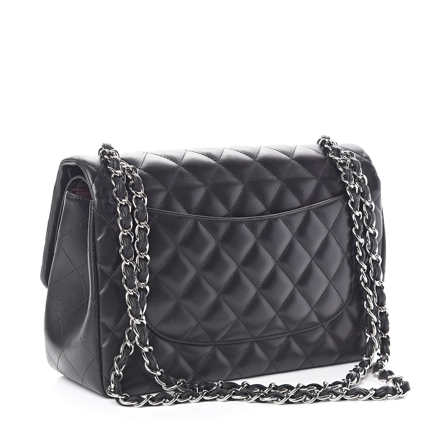 Chanel Lambskin Quilted Jumbo Double Flap Black 3 of 10