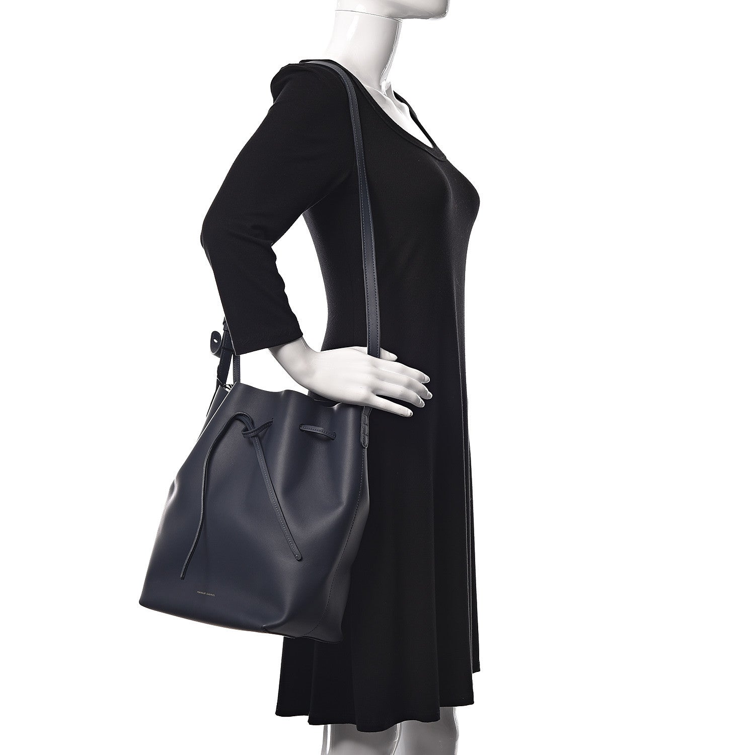 Mansur Gavriel Calfskin Bucket Bag Blu 2 of 11