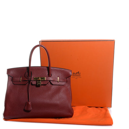 Hermes Buffle Skipper Birkin 35 Rouge H 8 of 25