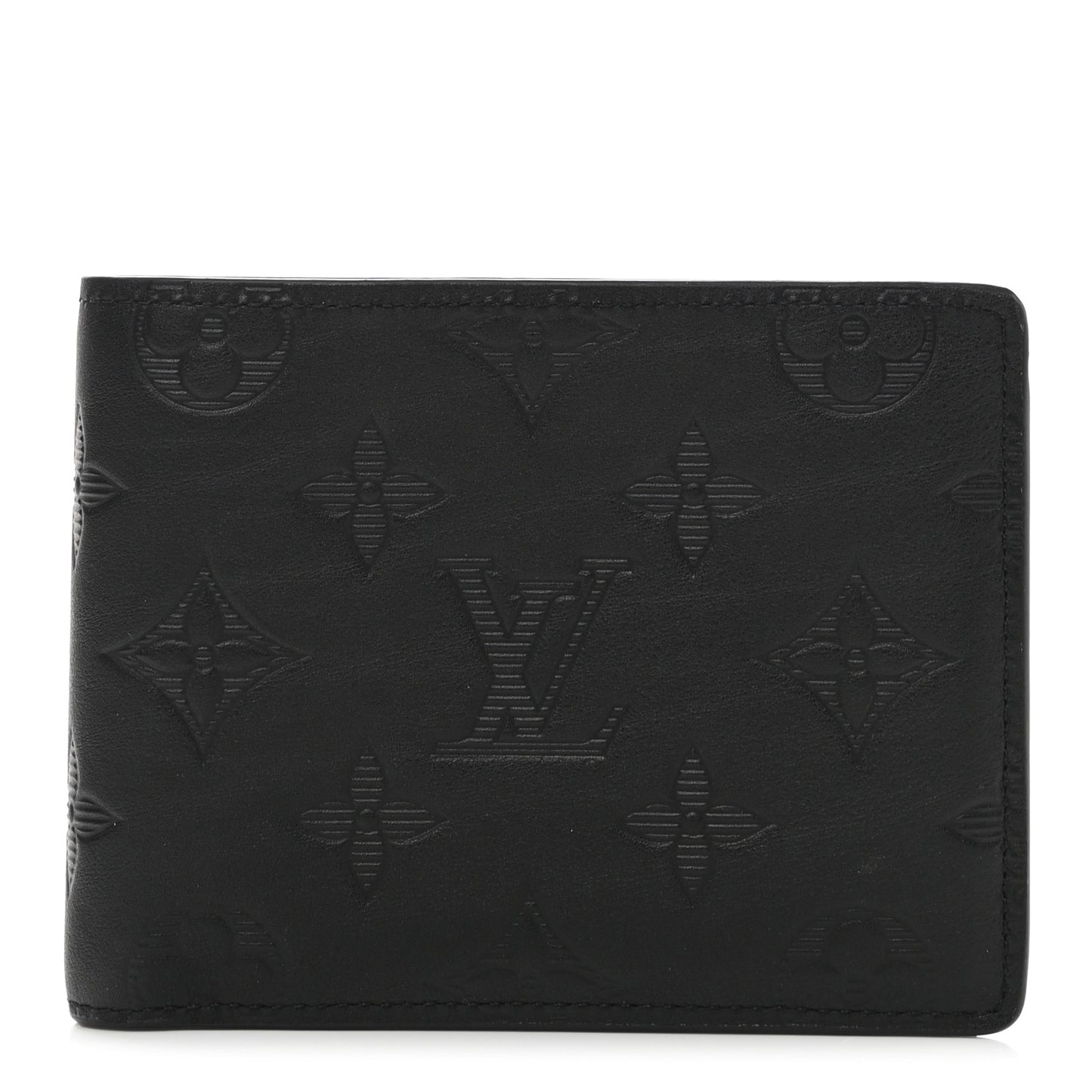 Calfskin Monogram Shadow Multiple Wallet Black