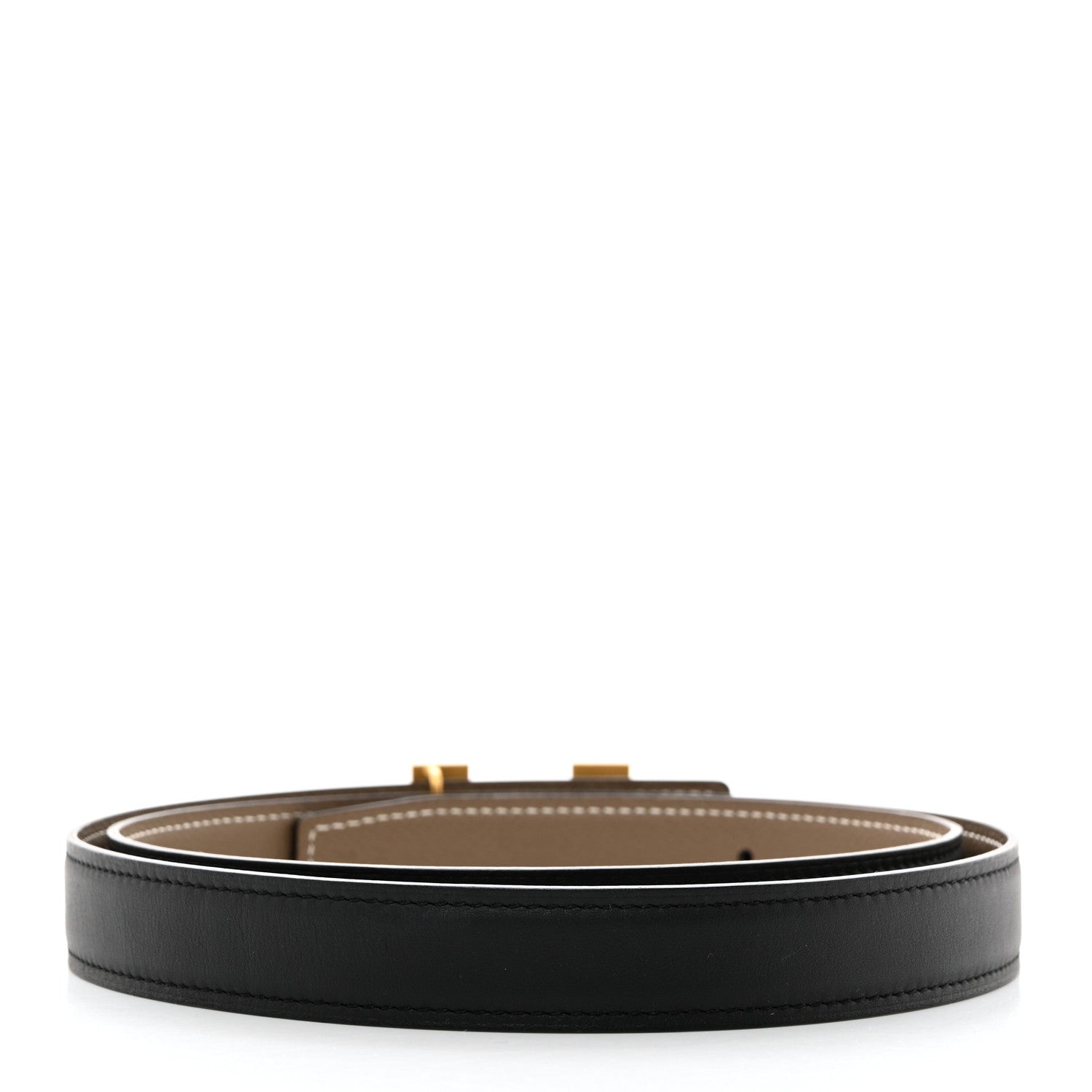 Hermes Epsom Swift 24mm Mini Constance Guilloche H Belt 80 32 Etoupe Black 3 of 7