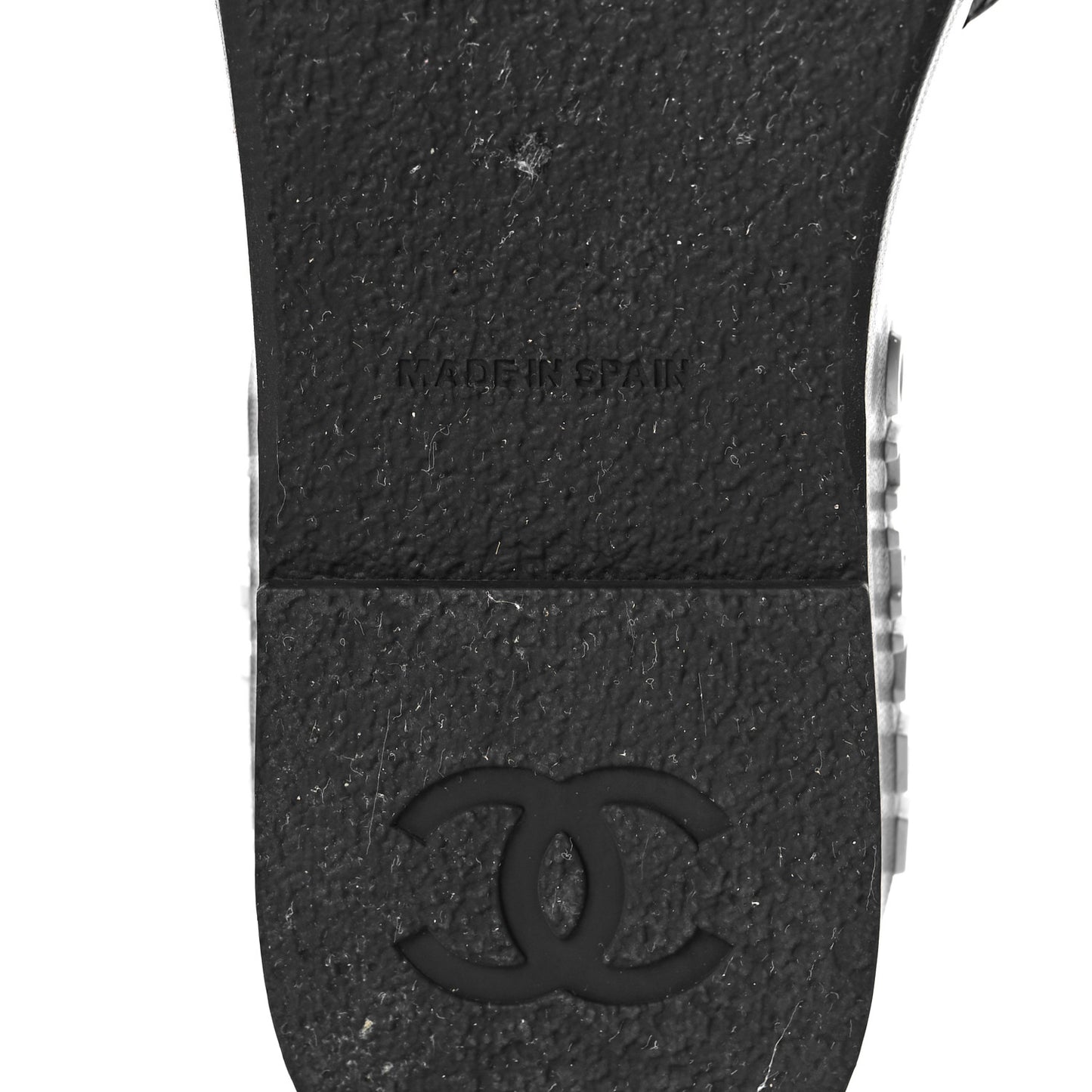 Lambskin Quilted CC Espadrille Slip On Sandals 35 Black