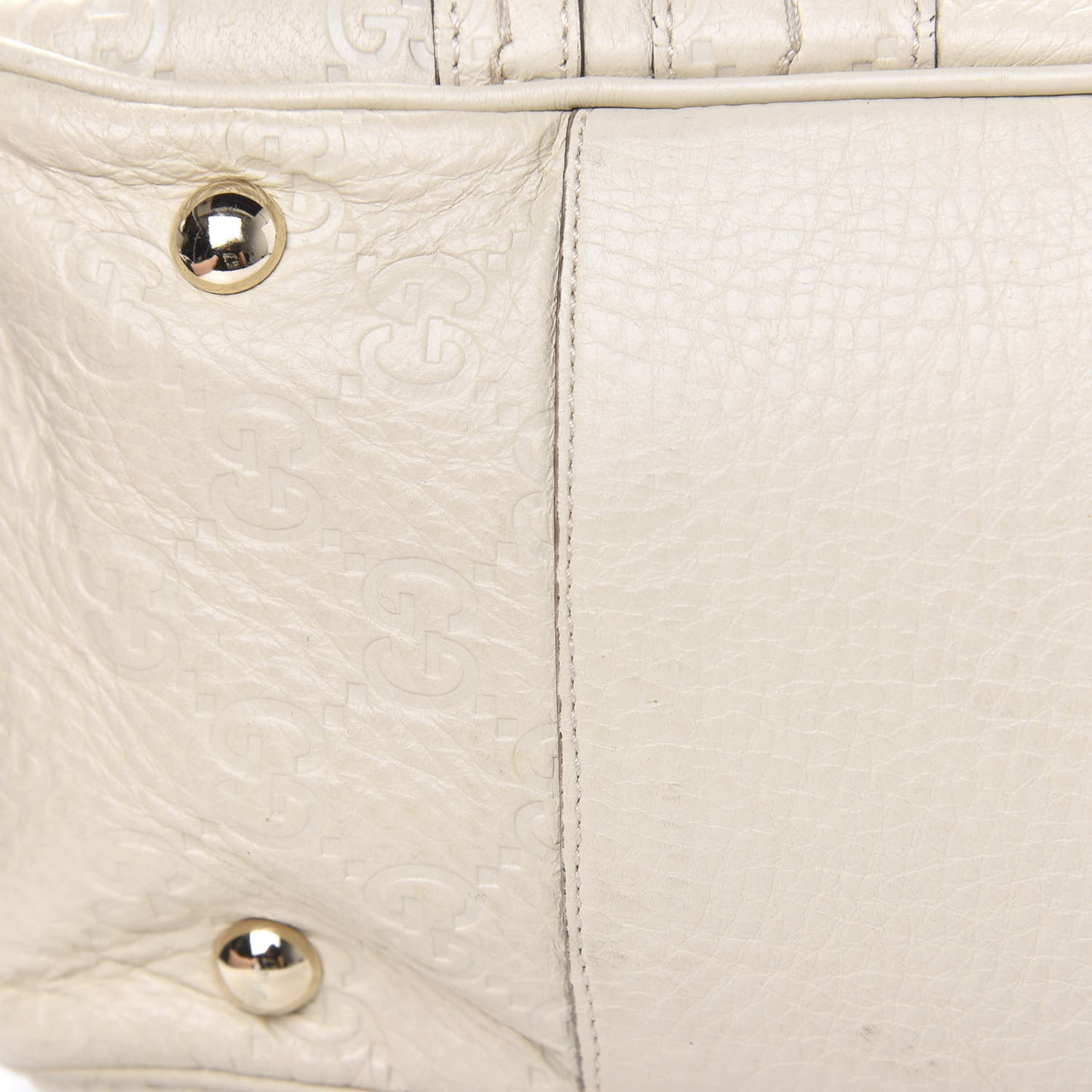 Calfskin Guccissima Signoria Extra Large Dome Bag Ivory
