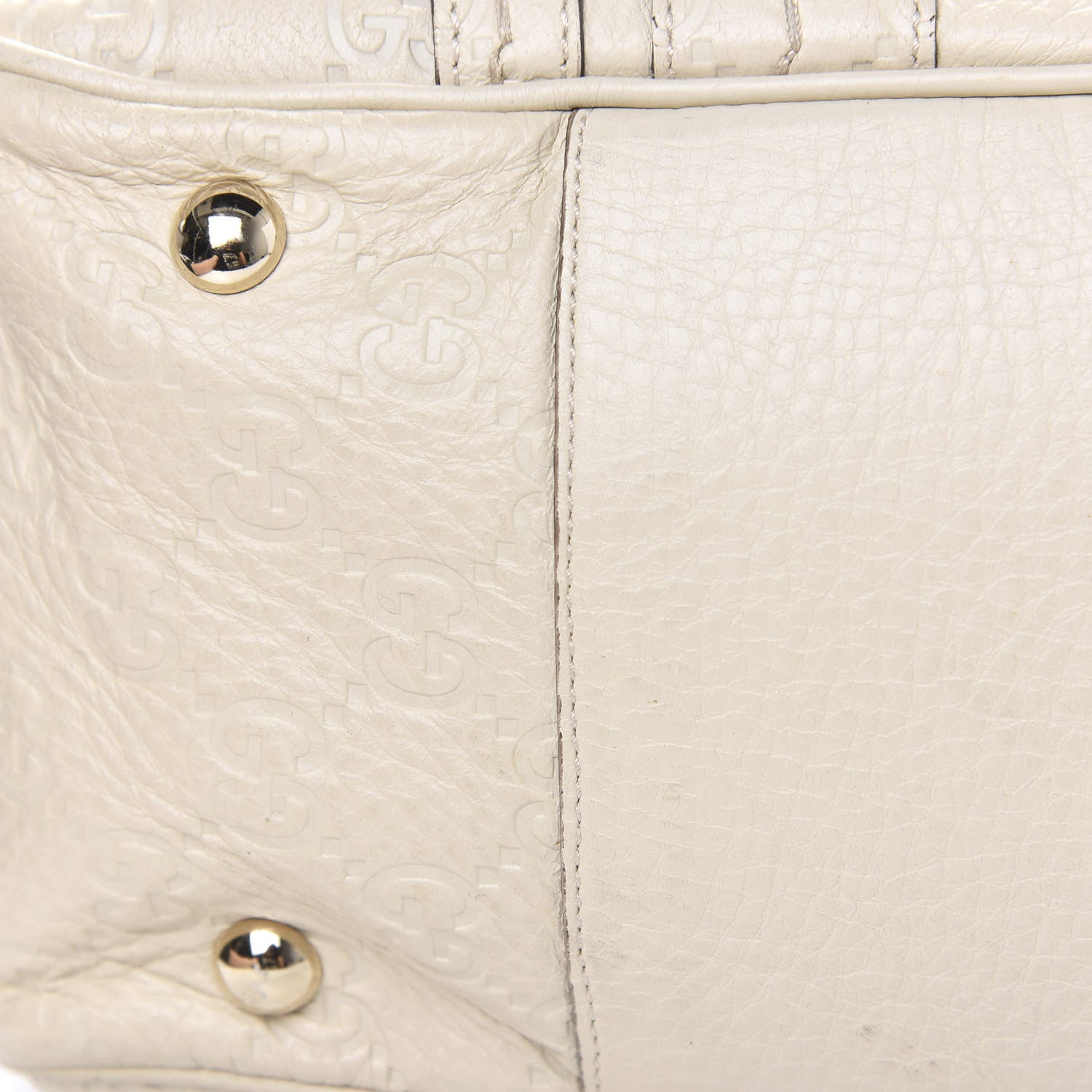 Gucci Calfskin Guccissima Signoria Extra Large Dome Bag Ivory 11 of 14