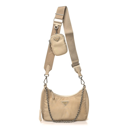 Prada Nylon Saffiano Re-Edition 2005 Shoulder Bag Deserto 1 of 11