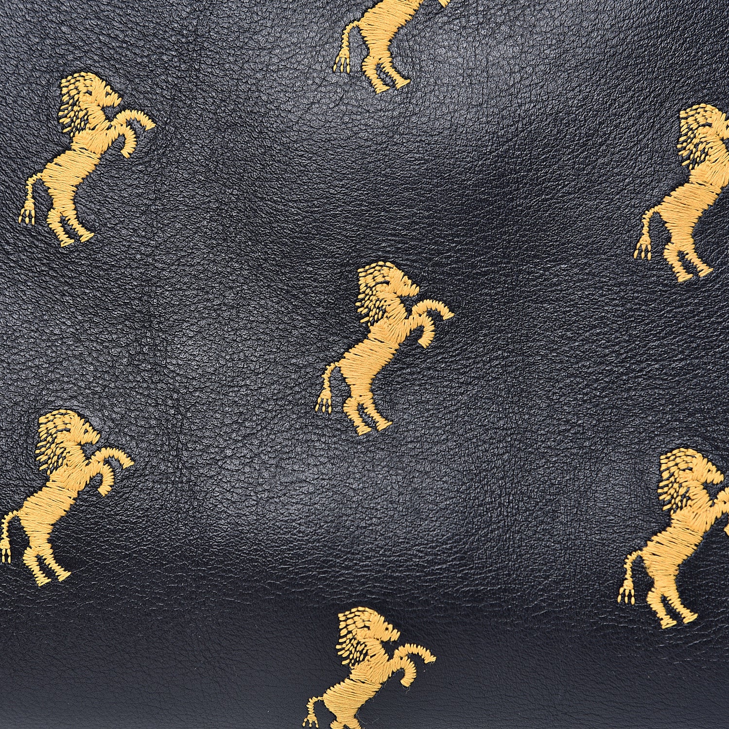 Chloe Smooth Calfskin Little Horses Embroidered Medium Faye Day Shoulder Bag Full Blue 12 of 15