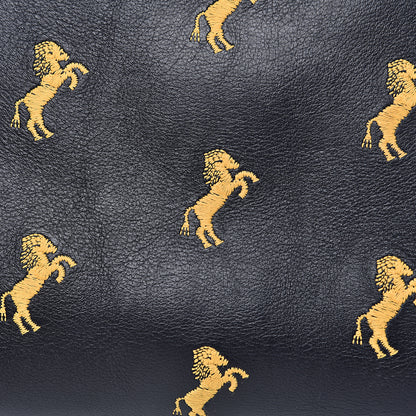 Chloe Smooth Calfskin Little Horses Embroidered Medium Faye Day Shoulder Bag Full Blue 12 of 15