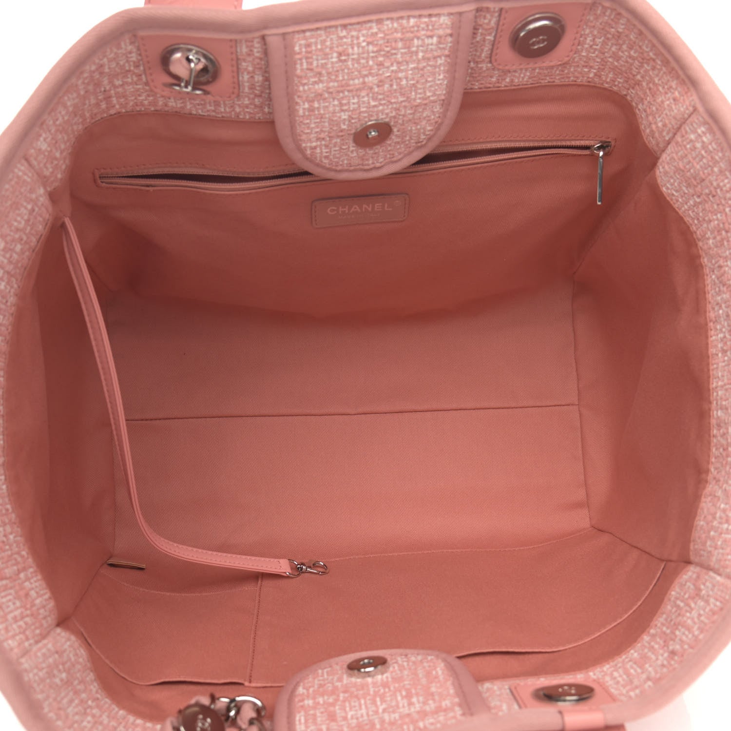 Chanel Canvas Medium Deauville Tote Pink 5 of 12