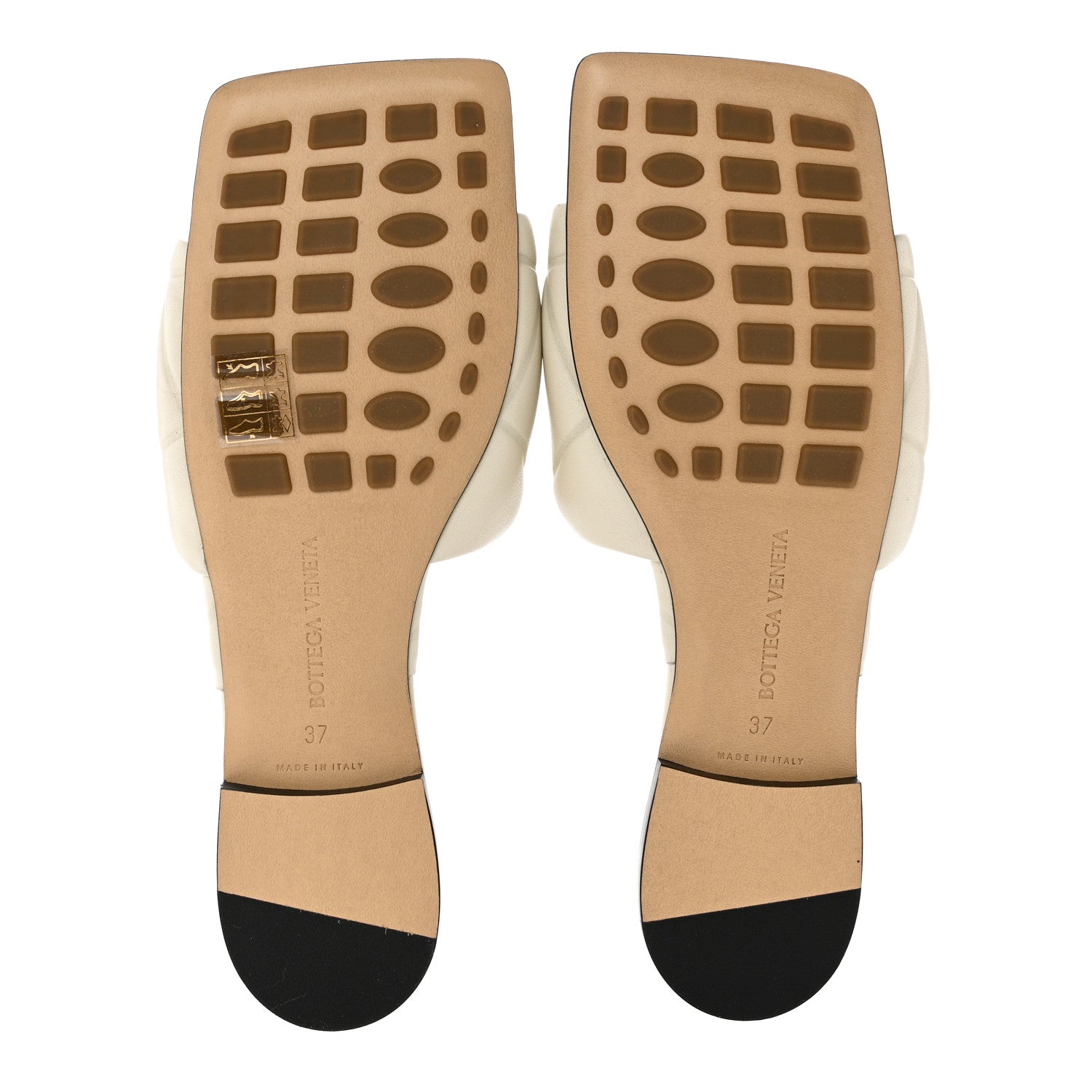 Bottega Veneta Nappa Quilted Rubber Lido Flat Sandals 37 Sea Salt 5 of 7