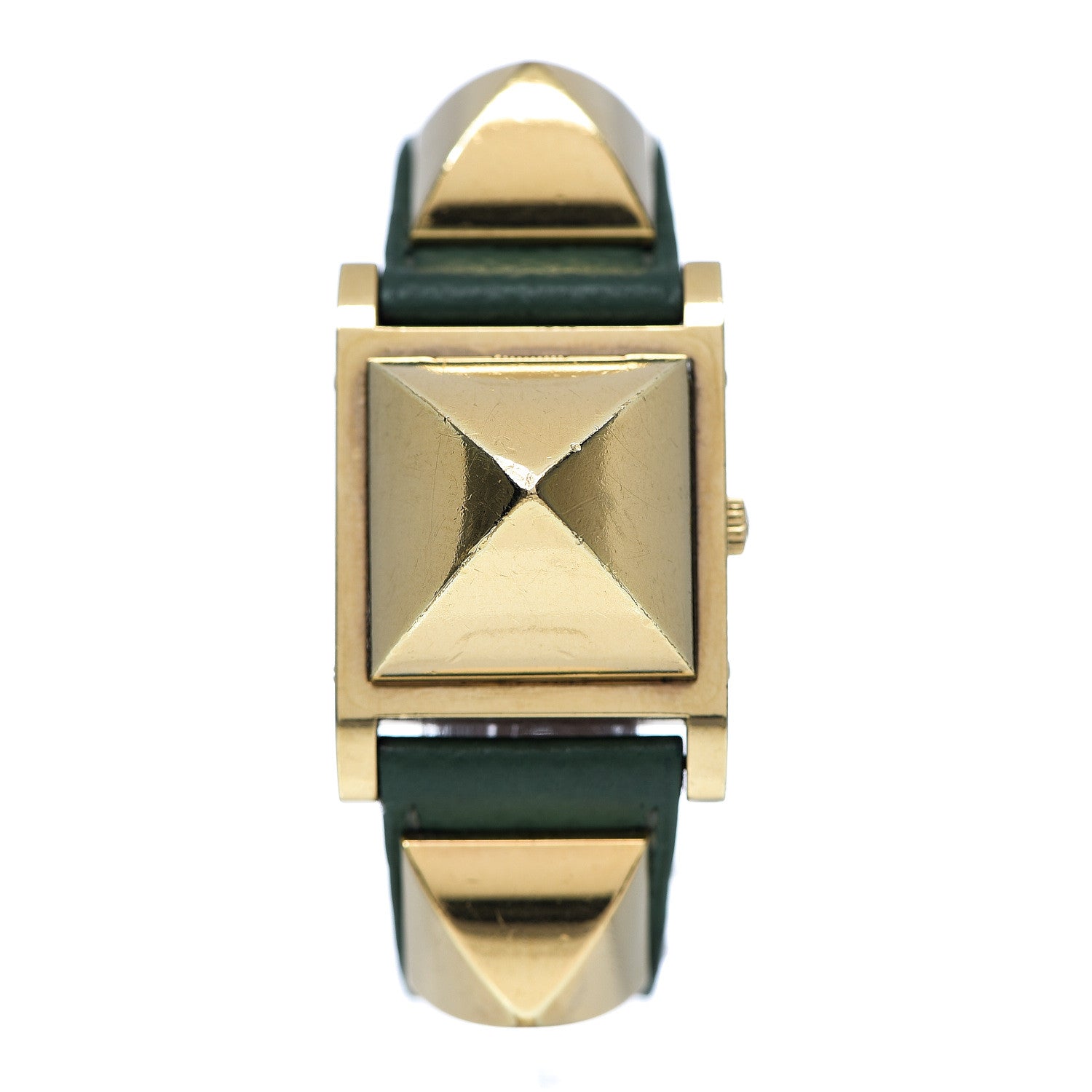 Hermes Stainless Steel Courchevel 23mm Medor Quartz Watch Vert Clair 2 of 8