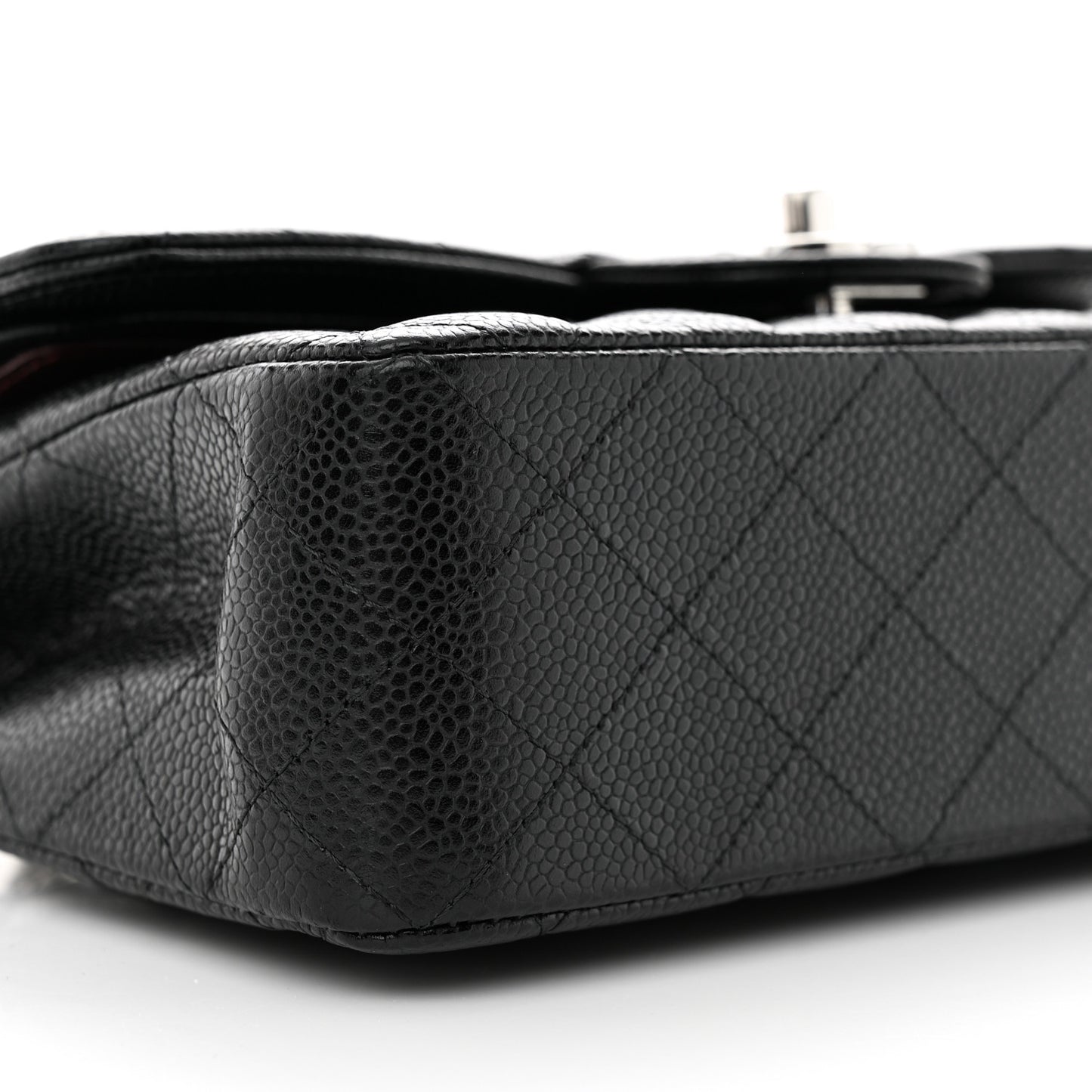 Caviar Quilted Small Double Flap Black