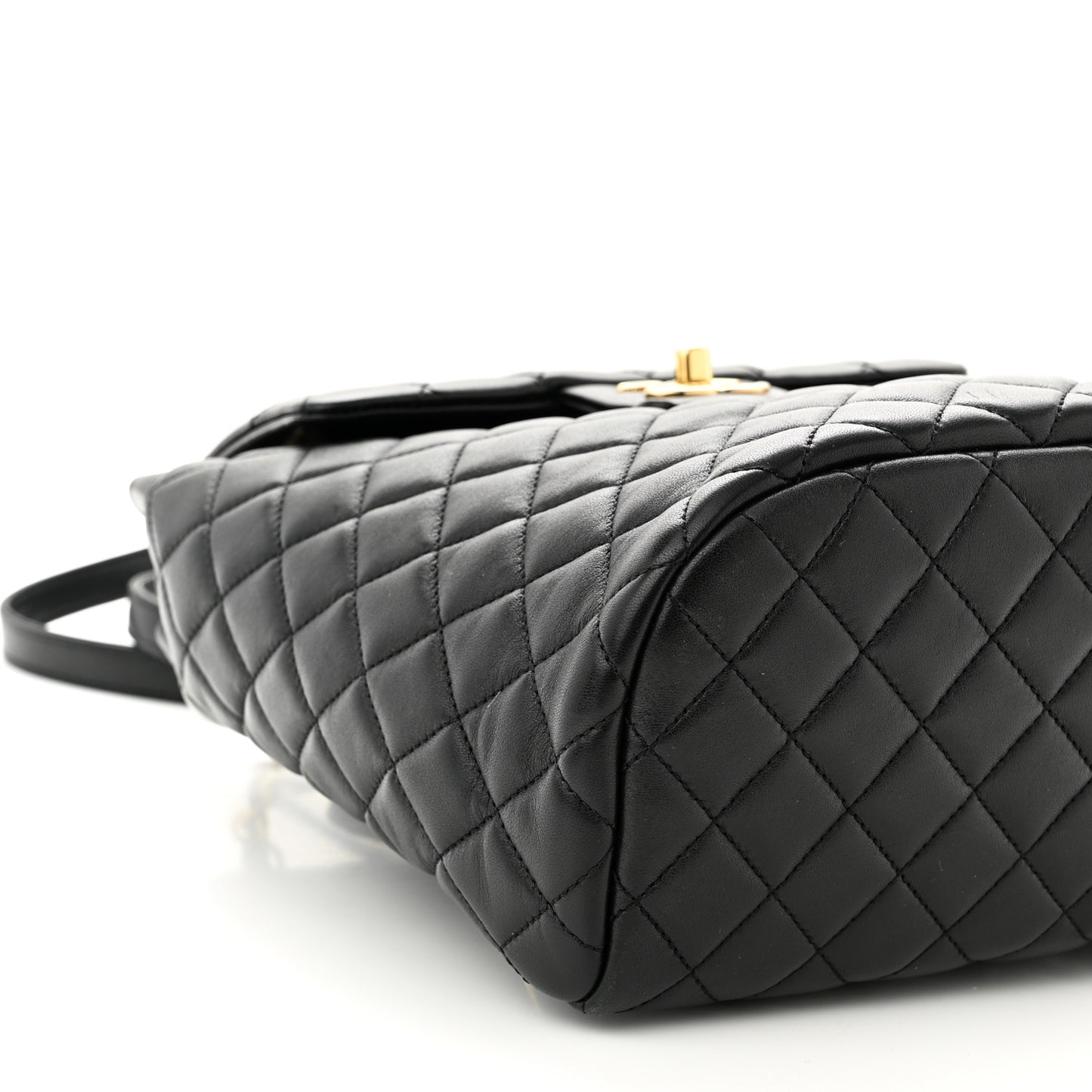 Lambskin Quilted Small Urban Spirit Backpack Black