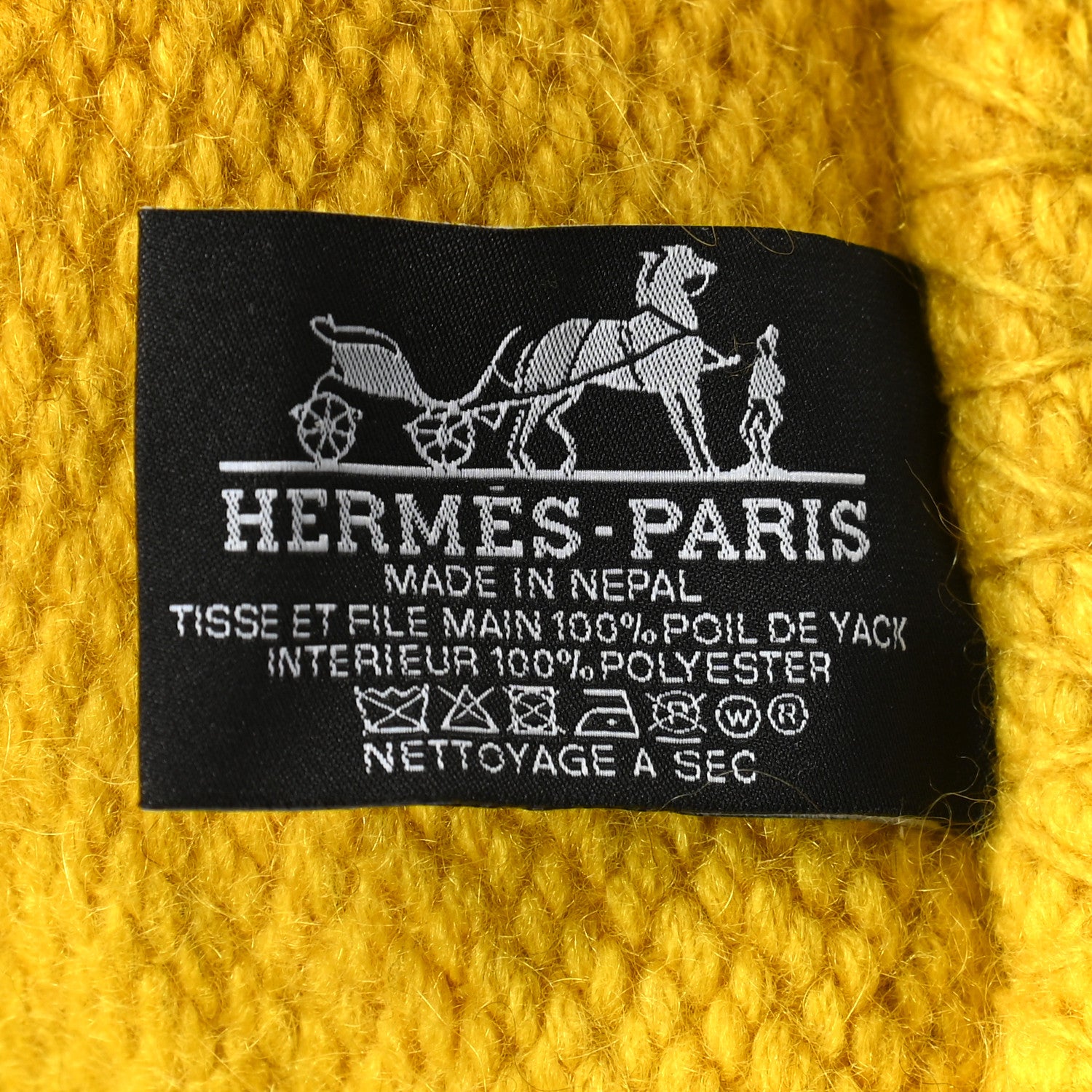 Hermes Tibetan Yak Yack'n'Dye Pillow Soleil 3 of 3
