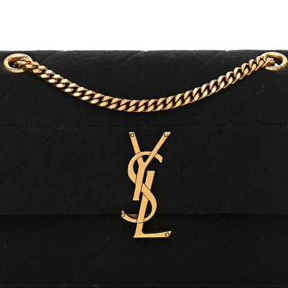 Saint Laurent Jersey Wool Patchwork Monogram Medium Jamie Baguette Black 8 of 11