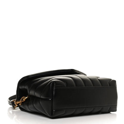 Saint Laurent Calfskin Y Quilted Monogram Toy Loulou Crossbody Bag Black 4 of 15