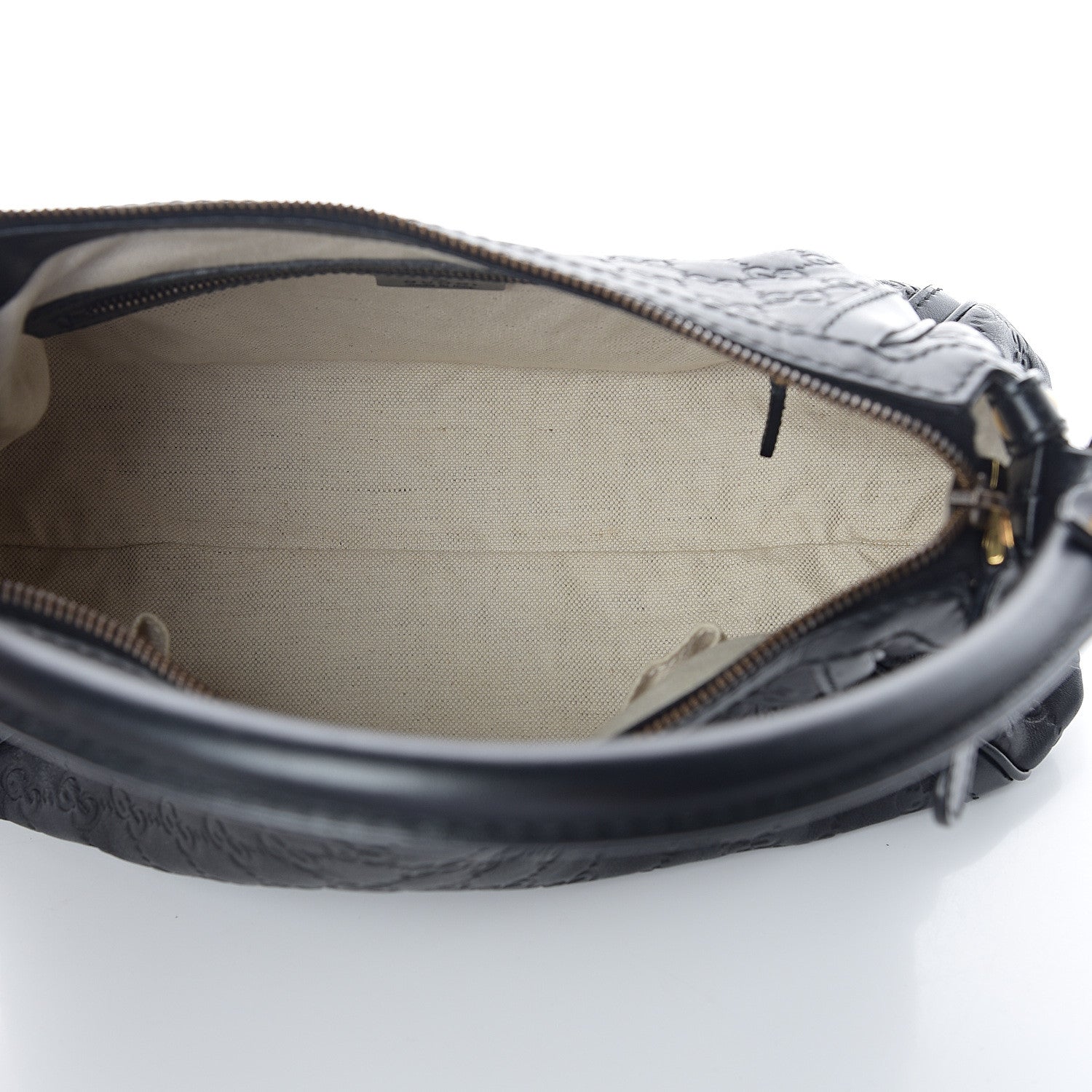 Gucci Guccissima Small Scarlett Studded Interlocking G Hobo Black 4 of 8