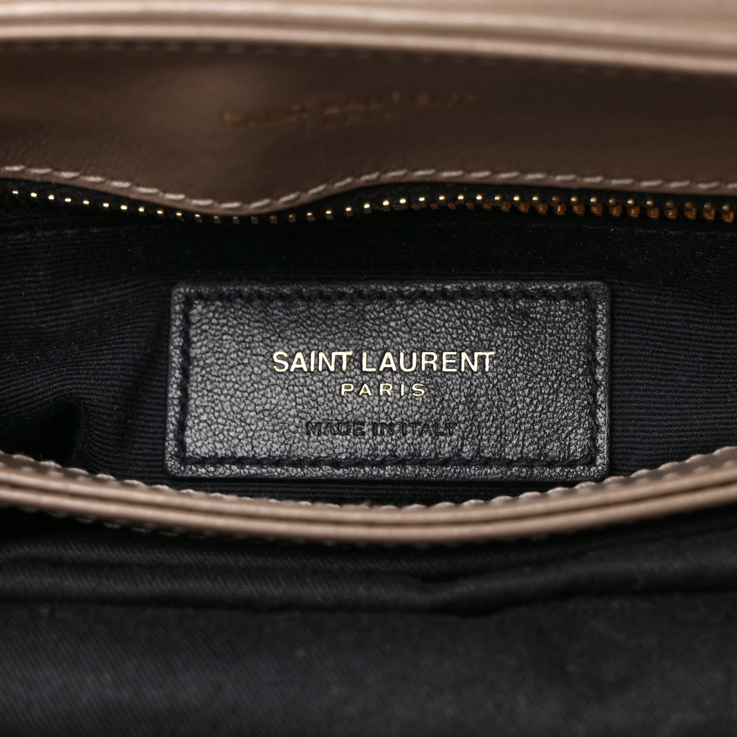 Saint Laurent Calfskin Y Quilted Monogram Toy Loulou Crossbody Bag Dark Beige 6 of 8