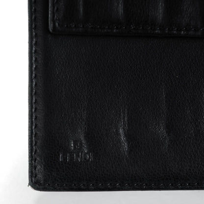 Fendi Nappa Logo Embossed Long Wallet On Chain Black 7 of 9