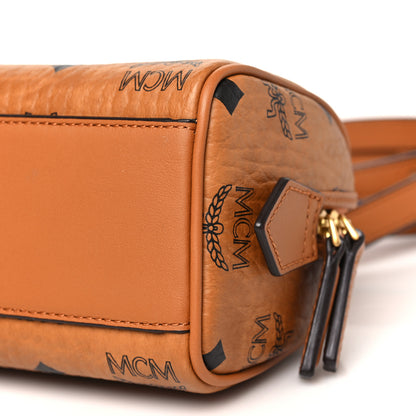MCM Visetos Mini Ella Boston Bag Cognac 10 of 10