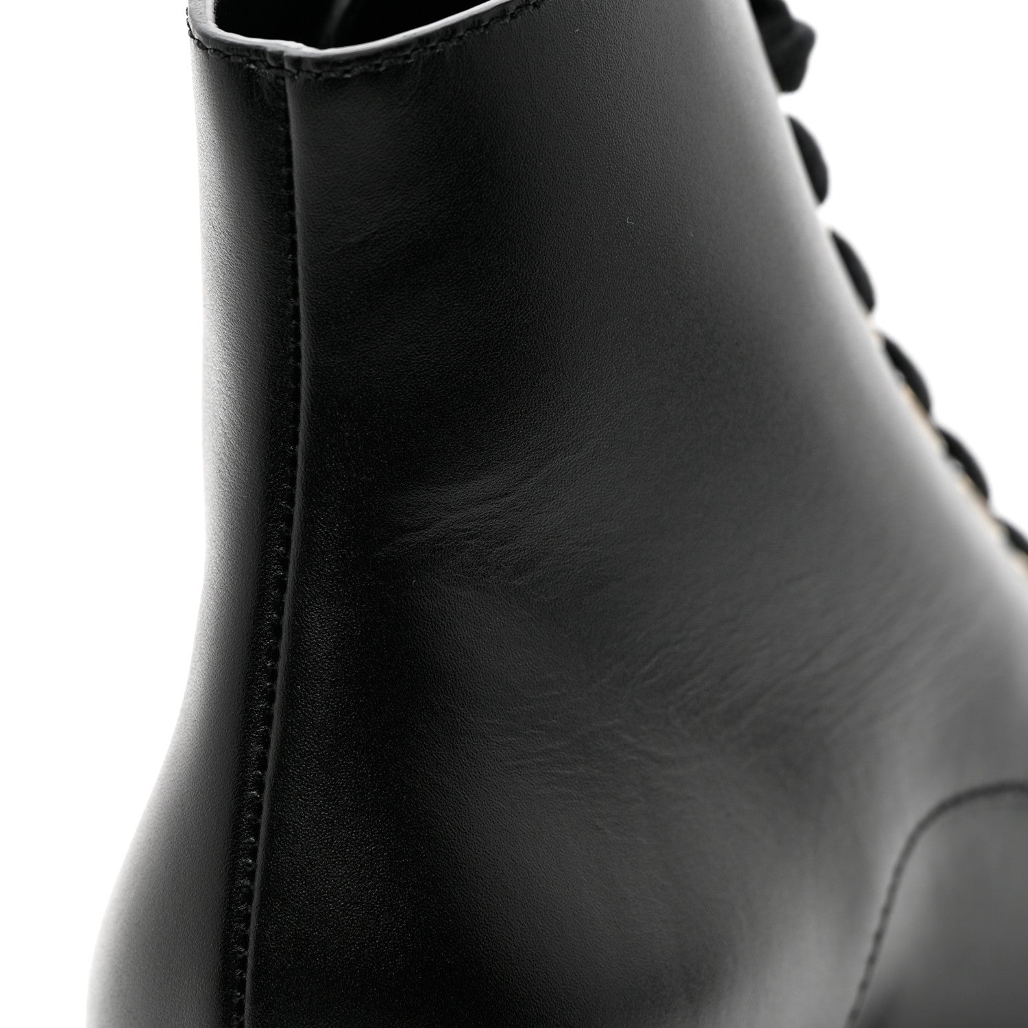 Chanel Calfskin Velvet CC Cap Toe Boots 38 Black 12 of 13