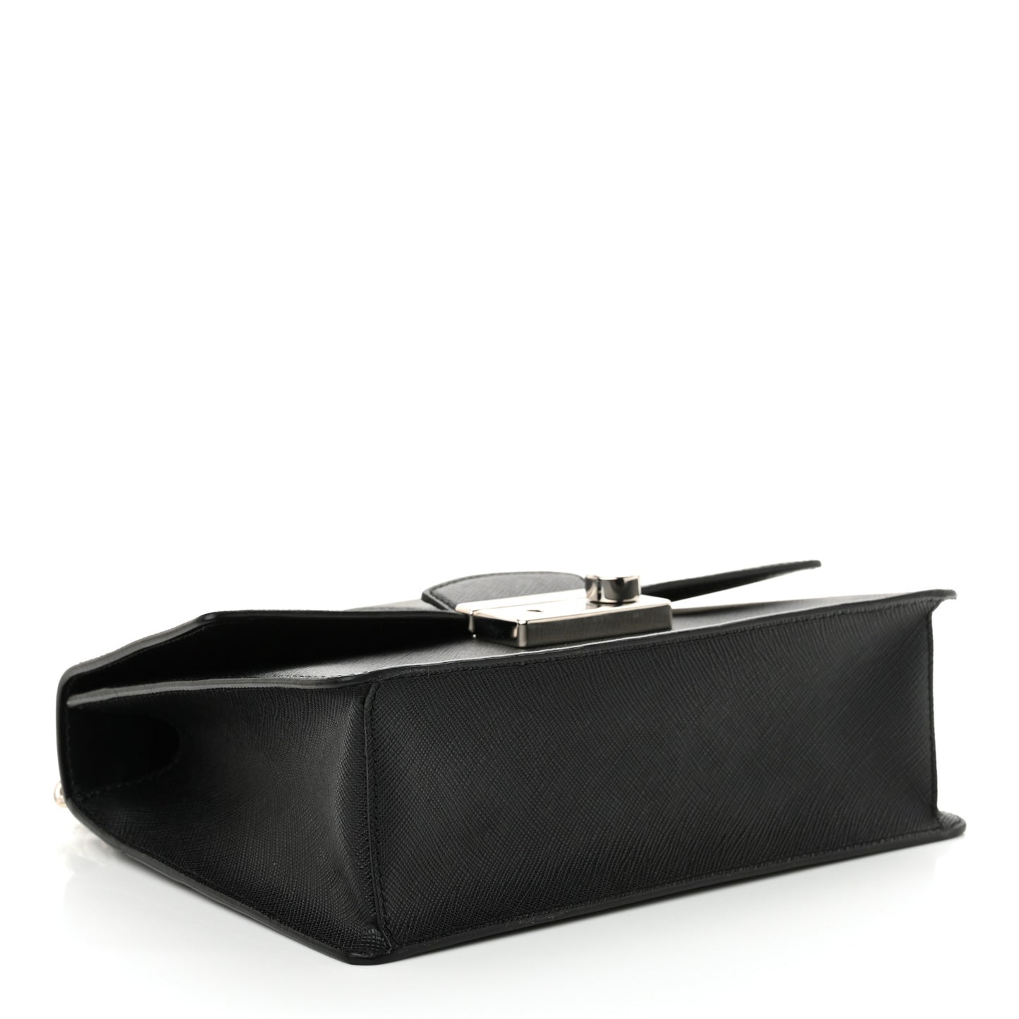 Saffiano Pattina Crossbody Bag Black