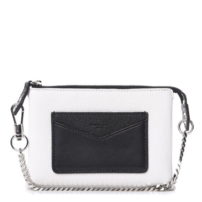 Givenchy Calfskin Duetto Pouch Black White 1 of 11