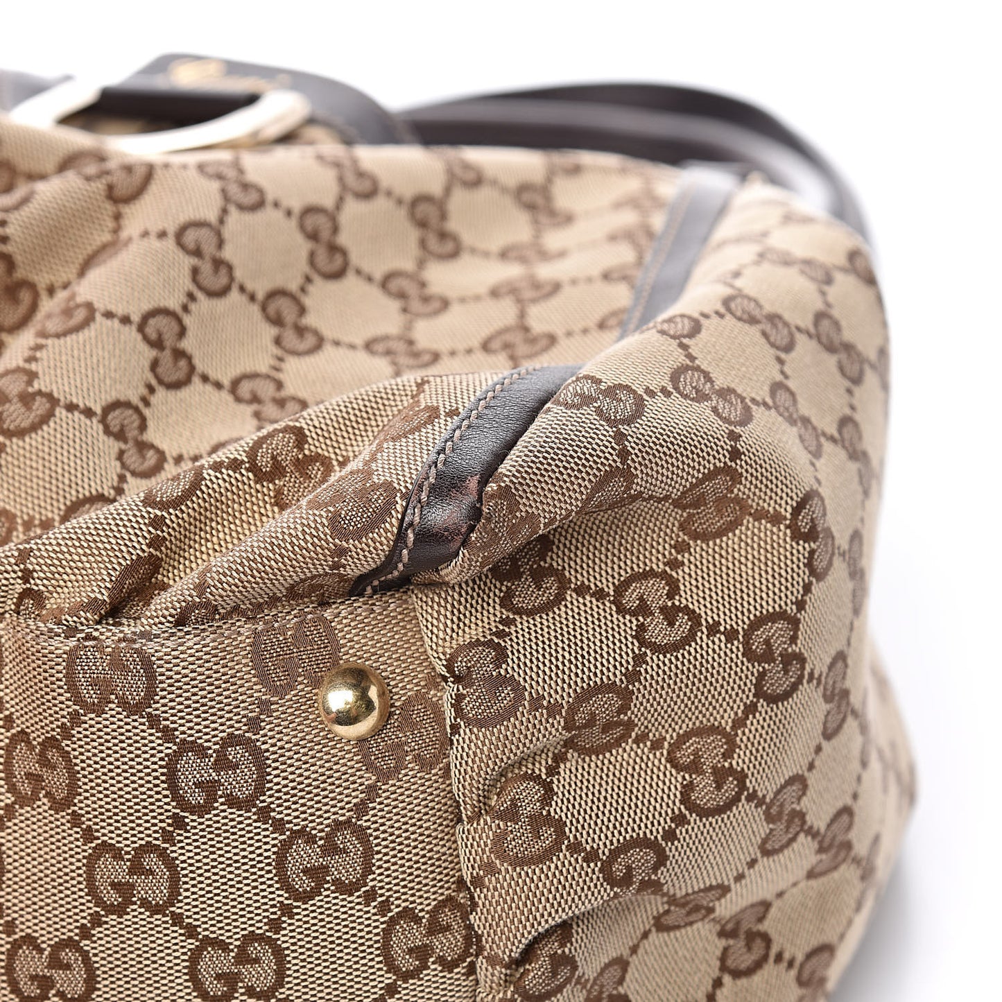 Monogram Large D Ring Hobo Dark Brown