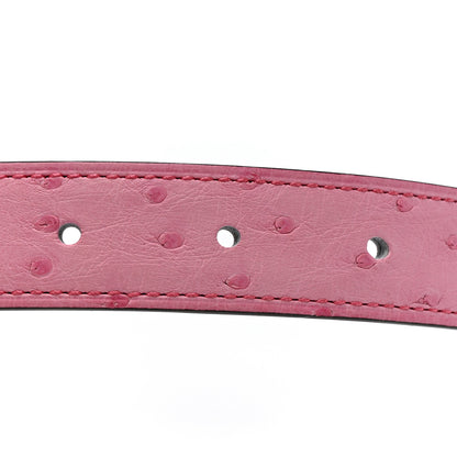 Hermes Ostrich 24mm Flot 80 32 Belt Rose Bubblegum 3 of 6