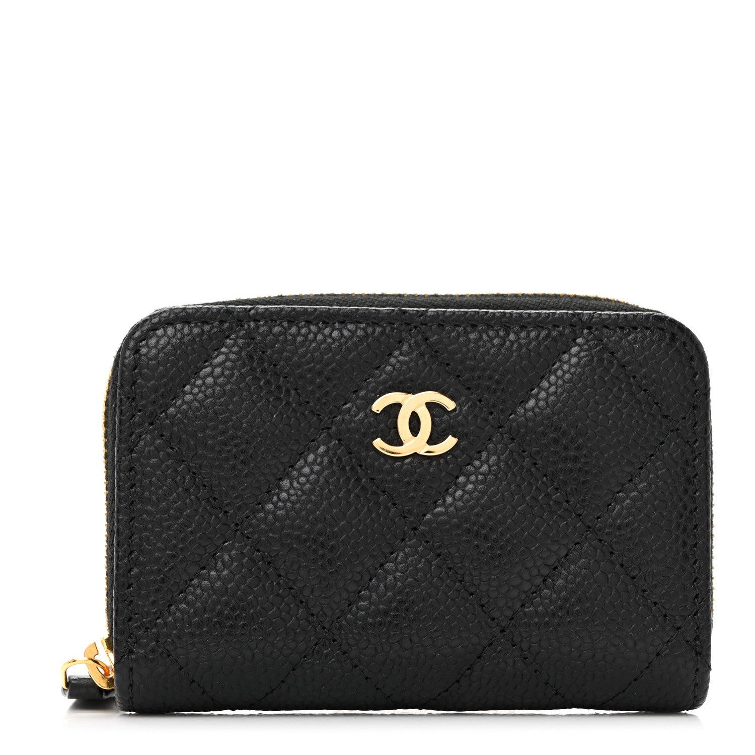 Chanel Caviar Quilted Zip Coin Purse Black 1 of 3
