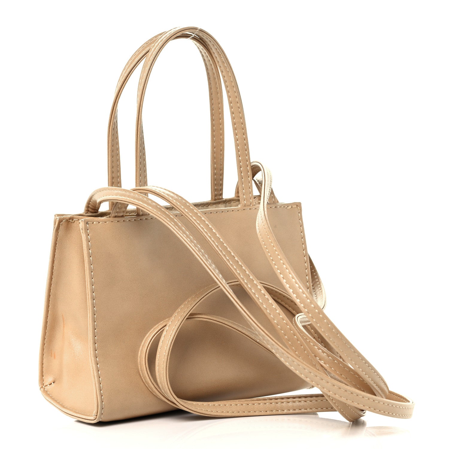 Telfar Vegan Leather Small Shopping Bag Cream 3 of 11