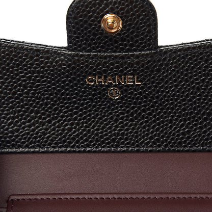 Chanel Caviar Quilted Compact Flap Wallet Black 5 of 8