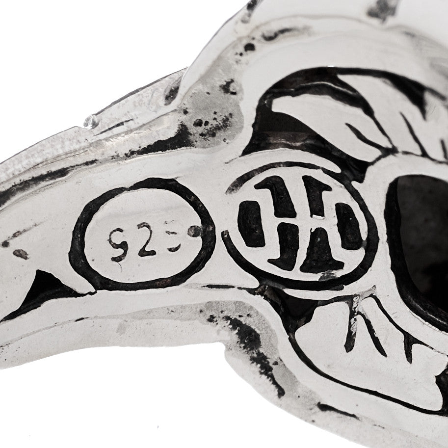Sterling Silver Black Onyx Kali Square Ring 54 7