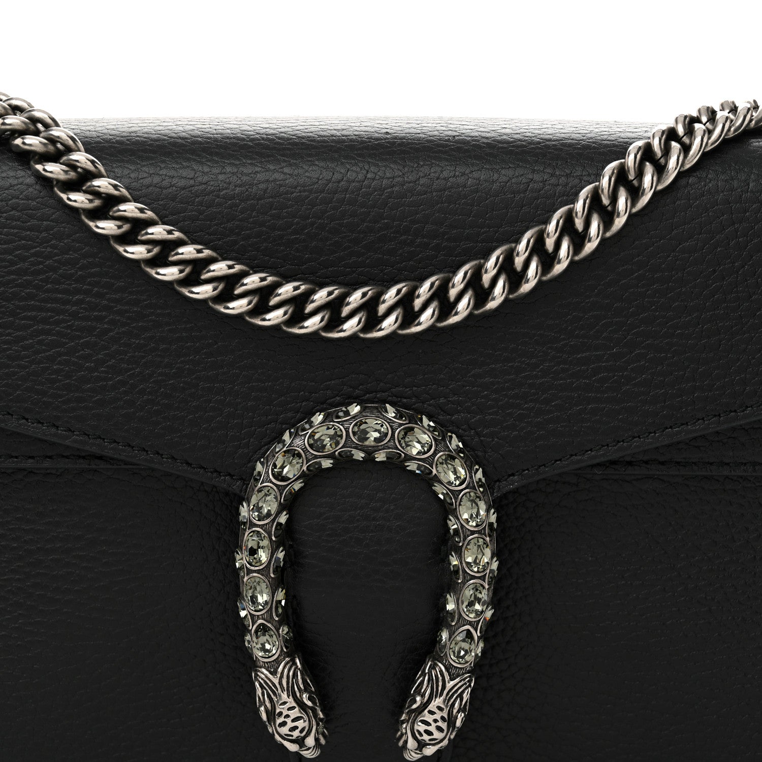 Gucci Pebbled Calfskin Small Dionysus Shoulder Bag Black 9 of 13