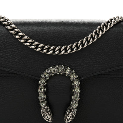 Gucci Pebbled Calfskin Small Dionysus Shoulder Bag Black 9 of 13