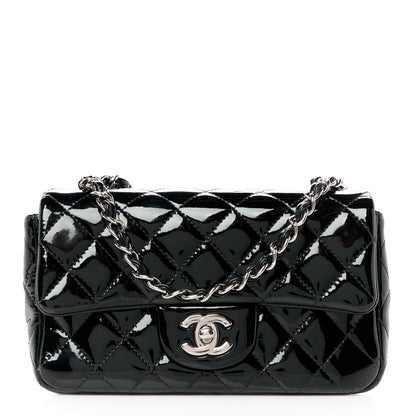 Chanel Patent Calfskin Quilted Mini Rectangular Flap Black 1 of 11