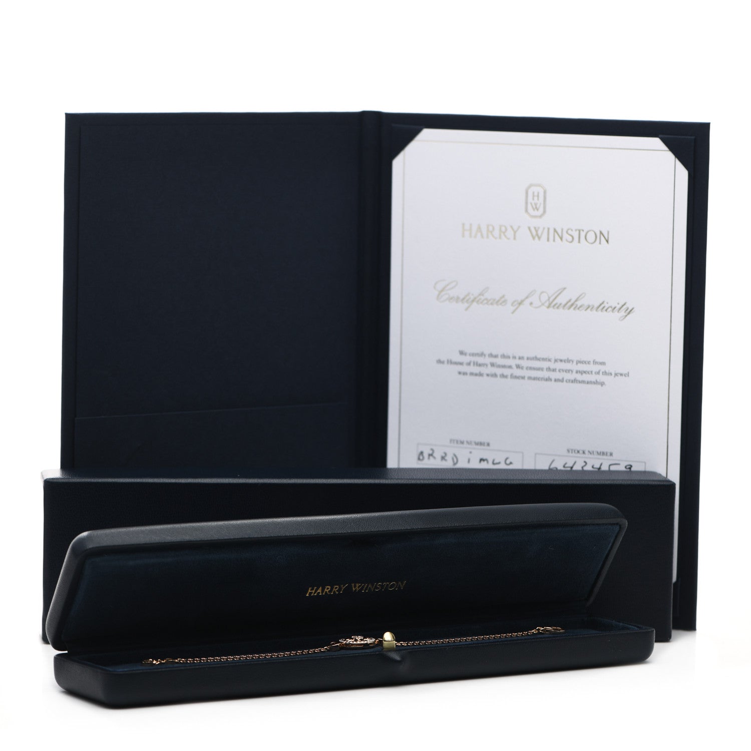 Harry Winston 18K Rose Gold Diamond Gates Bracelet 894591
