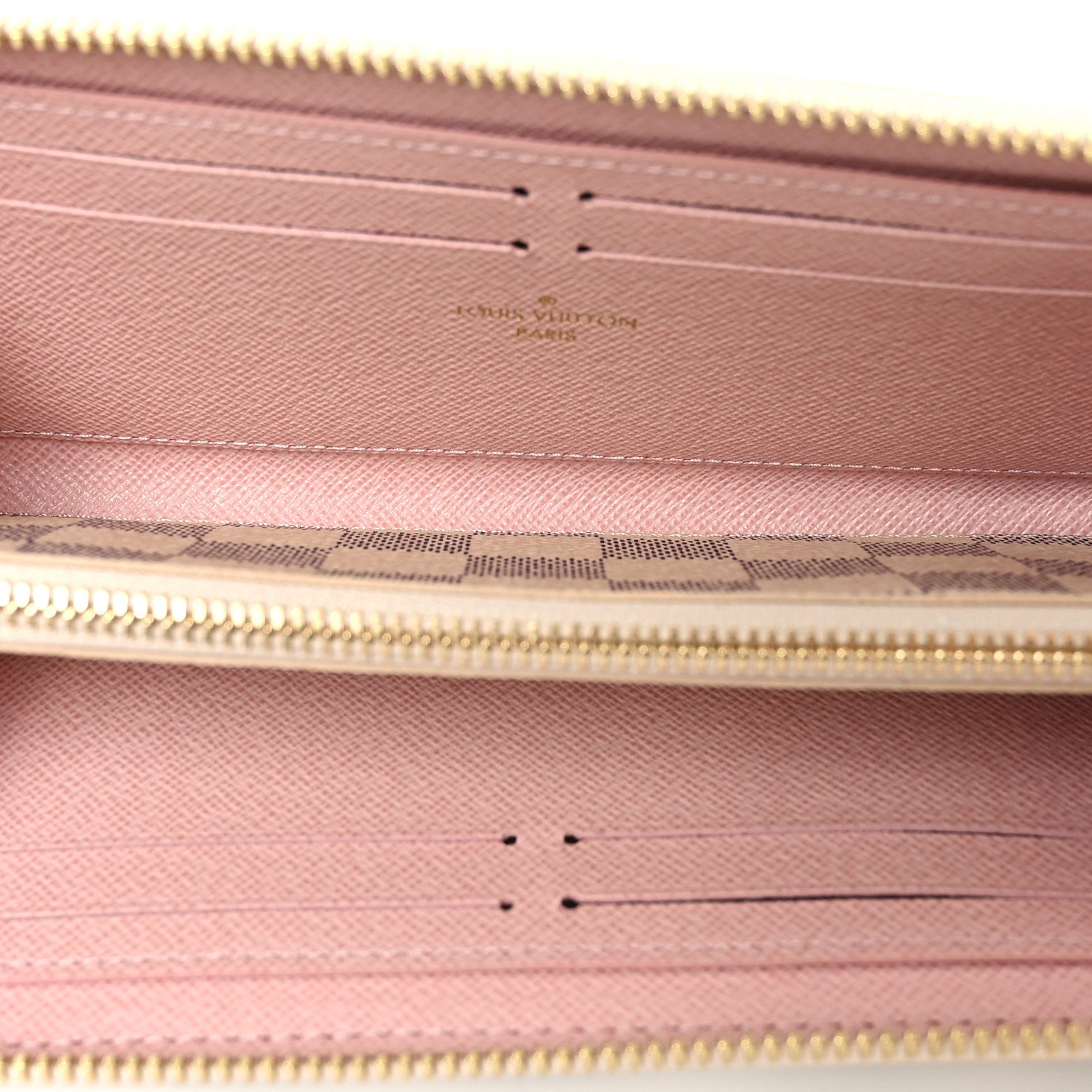 Louis Vuitton Damier Azur Clemence Wallet Rose Ballerine 5 of 7